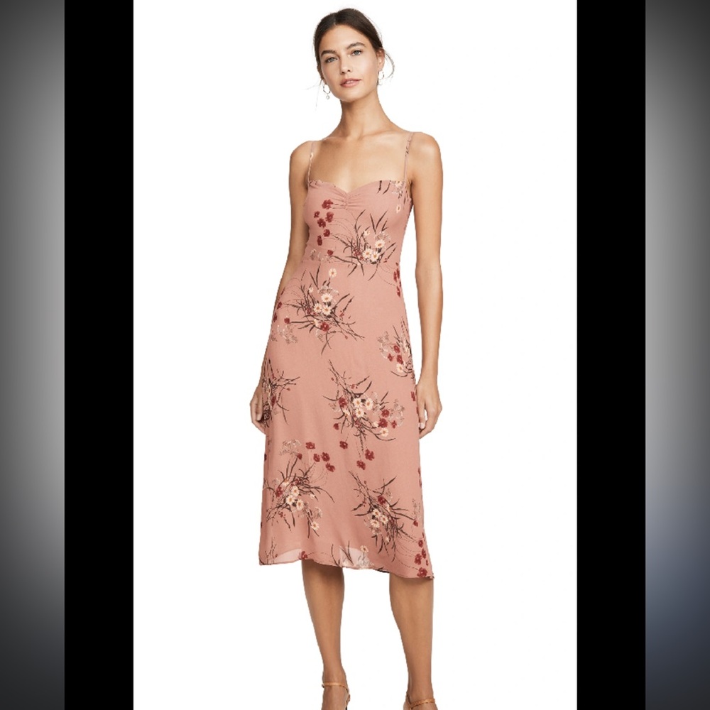 Reformation odele Floral Dress in Blush dusty rose queen